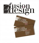 Логотип и дизайн с учетом материалов для "Fusion Design" (дизайн интерьеров)
