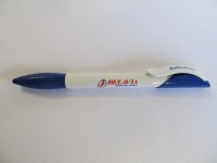Ручка пластиковая, нанесение 2 цвета на "туловище", 1 цвет на клип, тампопечать